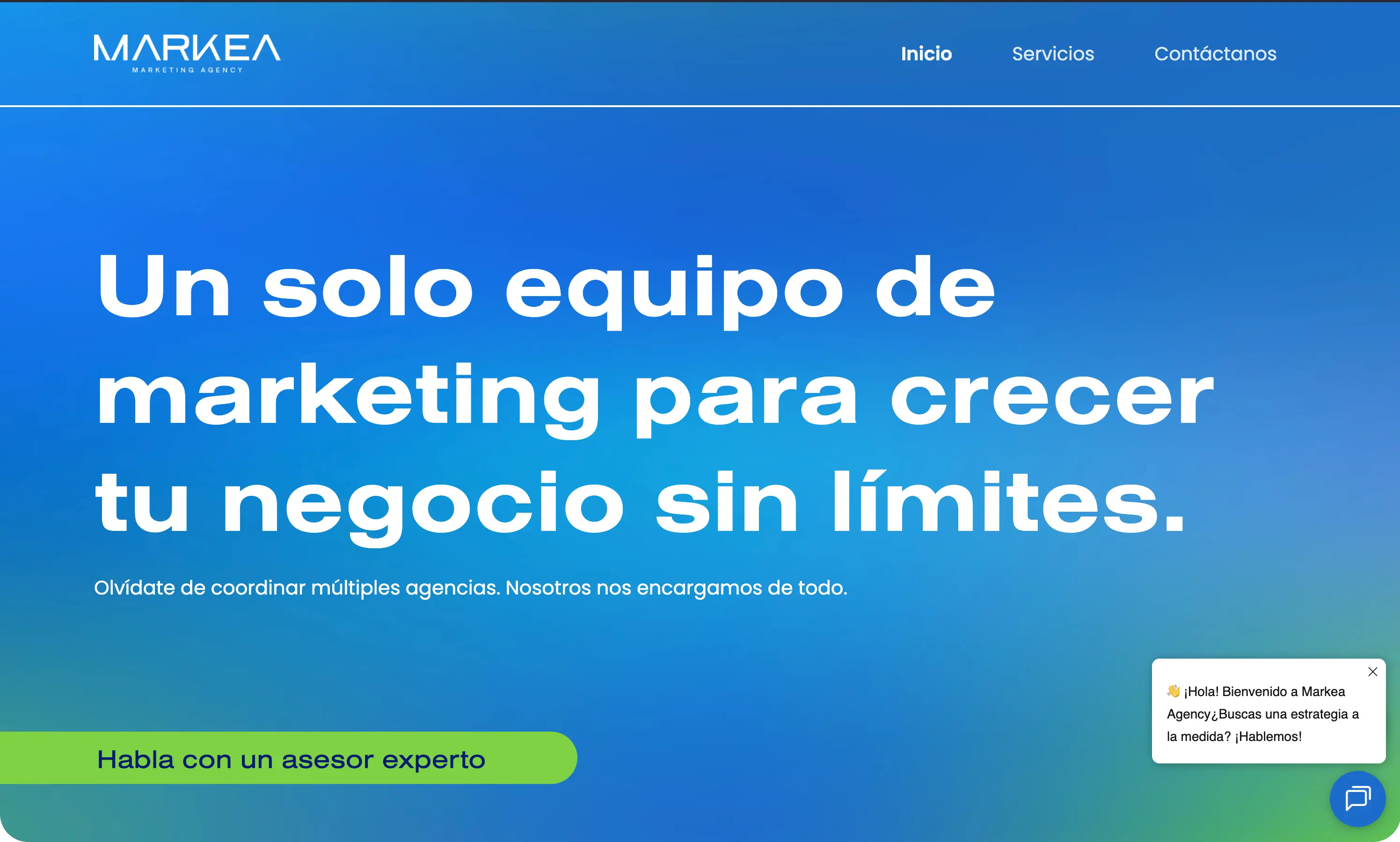 Screenshot de Markea Agency