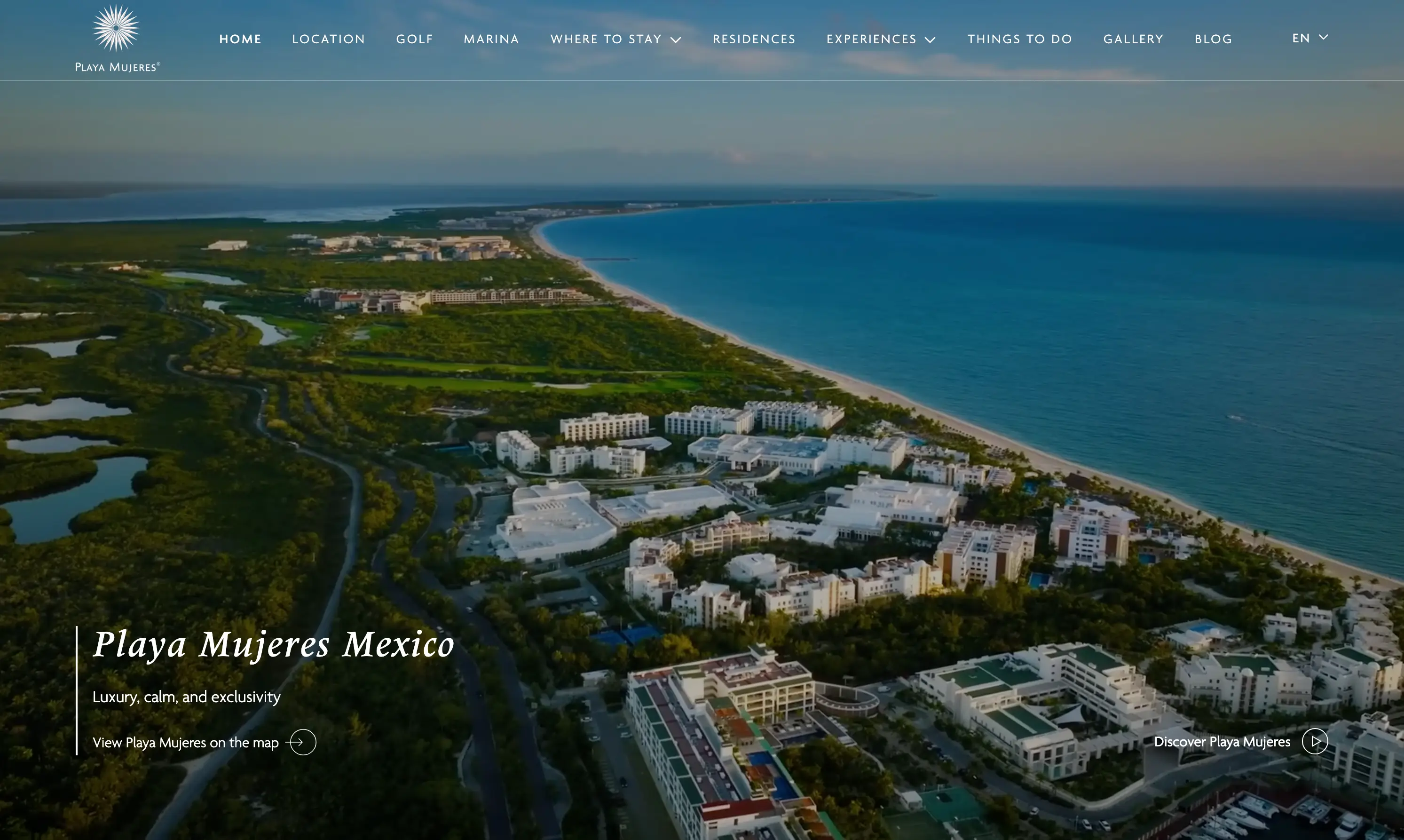 Screenshot de Playa Mujeres Redesign